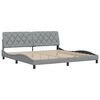 vidaXL Estrutura de cama sem colch&atilde;o 200x200 cm tecido cinzento-claro