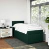 vidaXL Cama com molas/colch&atilde;o 90x200 cm veludo verde-escuro