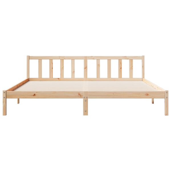 vidaXL Cama extra longa sem colch&atilde;o 180x210 cm madeira de pinho maci&ccedil;a