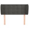 vidaXL Cabeceira de cama c/ abas veludo 83x23x78/88 cm cinzento-escuro