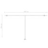 vidaXL Toldo autom&aacute;tico independente 500x300 cm cor creme
