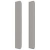 vidaXL Cabeceira cama c/ abas tecido 183x16x118/128 cm cinzento-claro