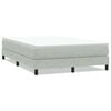 vidaXL Cama com molas sem colch&atilde;o 160x220 cm veludo cinzento-claro