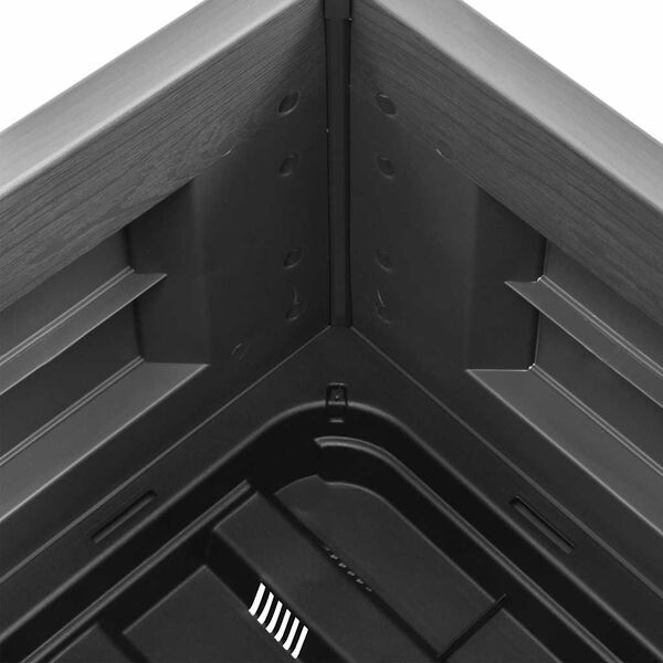 vidaXL Canteiro elevado para jardim PP 43x43x35 cm cinzento pedra