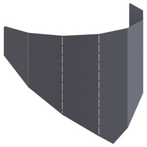vidaXL Acabamento para Gramado 100 x 45 cm A&ccedil;o Antracite