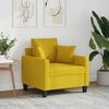 vidaXL Poltrona 60 cm tecido amarelo-claro