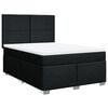 vidaXL Cama com molas/colch&atilde;o 140x190 cm tecido preto
