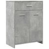vidaXL Arm&aacute;rio de casa de banho 60x33x80cm contraplacado cinza cimento