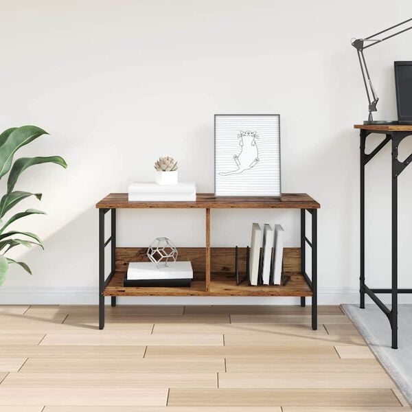 vidaXL Estante Madeira Antiga 82 x 32 x 47 cm Madeira processada