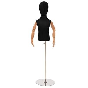 vidaXL Mannequin Ajust&aacute;vel de 120-157 cm com Base Unisexo PP Preto