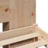 vidaXL Cama com estante sem colchão 120x200 cm pinho maciço