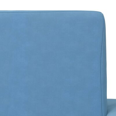 vidaXL Sofá-cama infantil pelúcia macia azul