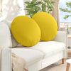 vidaXL Almofadas de Assento 2 pcs Amarelo Claro &Oslash;80 x 29 cm tecido