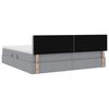 vidaXL Cama com arruma&ccedil;&atilde;o e colch&atilde;o Cinzento-claro 200 x 200 cm