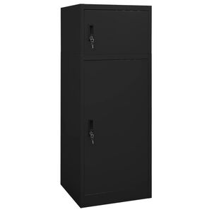 vidaXL Arm&aacute;rio para selas 53x53x140 cm a&ccedil;o preto