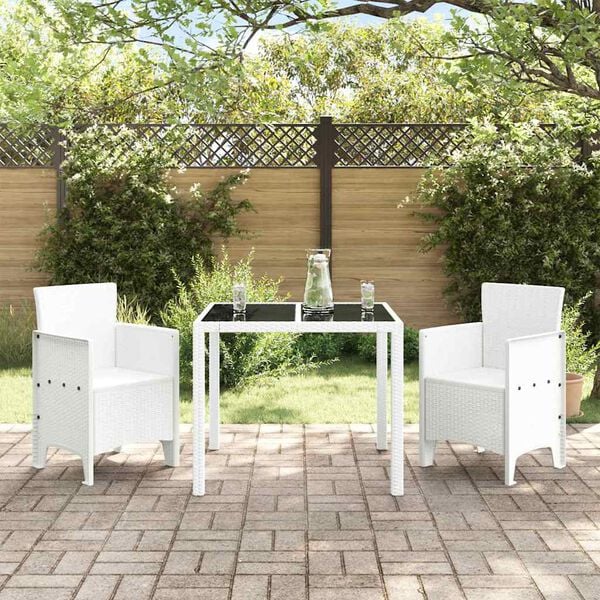 vidaXL Cadeira de Jardim 2 pcs Branco 53 x 49 x 85 cm Polipropileno