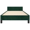 vidaXL Estrutura de cama sem colch&atilde;o 80x200 cm veludo verde-escuro