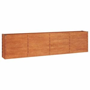 vidaXL Canteiro de jardim 320x40x77 cm a&ccedil;o corten cor enferrujado