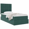 vidaXL Cama com arruma&ccedil;&atilde;o e colch&atilde;o Verde Escuro 100 x 200 cm Veludo