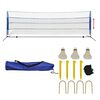 vidaXL Conjunto rede de badminton com volantes 500 x 155 cm