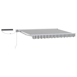 vidaXL Toldo Retr&aacute;til El&eacute;trico Antracite e Branco 2,5 x 2 m