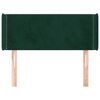 vidaXL Cabeceira de cama c/ abas veludo 93x16x78/88 cm verde-escuro