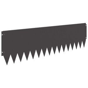 vidaXL Acabamento para Gramado 10 pcs 103 x 30 cm A&ccedil;o Preto