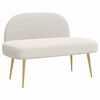 vidaXL Banco estofado com encosto Creme 110 x 60 x 76 cm Boucl&eacute;