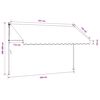 vidaXL Toldo retr&aacute;til manual 350 cm riscas laranjas e brancas