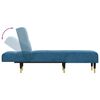 vidaXL Chaise longue veludo azul