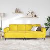 vidaXL Sof&aacute; de Sala de Estar 3 pcs Amarelo