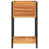 vidaXL Vaso/floreira jardim c/ prateleira 45x45x80cm acácia maciça/aço