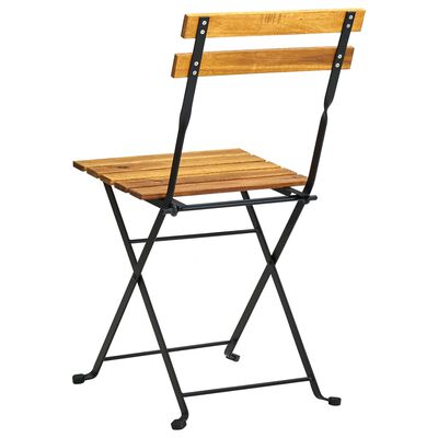vidaXL Cadeira de bistrô dobrável 4 pcs madeira de acácia maciça