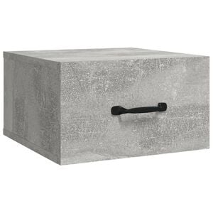 vidaXL Mesa cabeceira montagem na parede 35x35x20 cm cinzento cimento