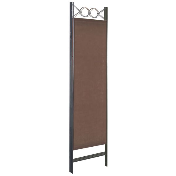 vidaXL Divis&oacute;ria de quarto com 4 pain&eacute;is 160x180 cm castanho
