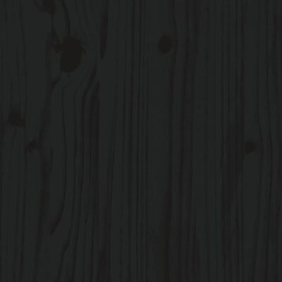 vidaXL Cama para cães 75,5x55,5x28 cm madeira de pinho maciça preto