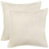 vidaXL Capa almofada 2 pcs HOUTEN Creme 35 x 35 cm Boucl&eacute;