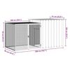 vidaXL Gaiola p/ coelhos 200x91x100 cm a&ccedil;o galvanizado antracite