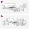vidaXL Conjunto de Sof&aacute;s para Exterior 9 pcs Cinza Natural e Claro