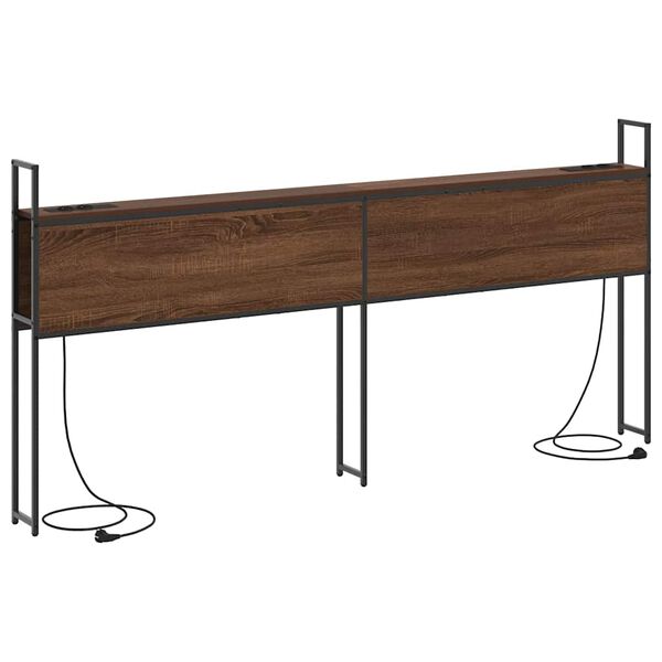 vidaXL Cabeceira de Armazenamento com Esta&ccedil;&atilde;o de Carregamento 98 cm