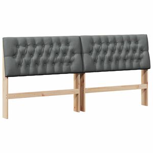 vidaXL Cabeceira estofada Cinza Escuro 200 cm