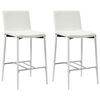 vidaXL 3 pcs conjunto de bar couro artificial branco