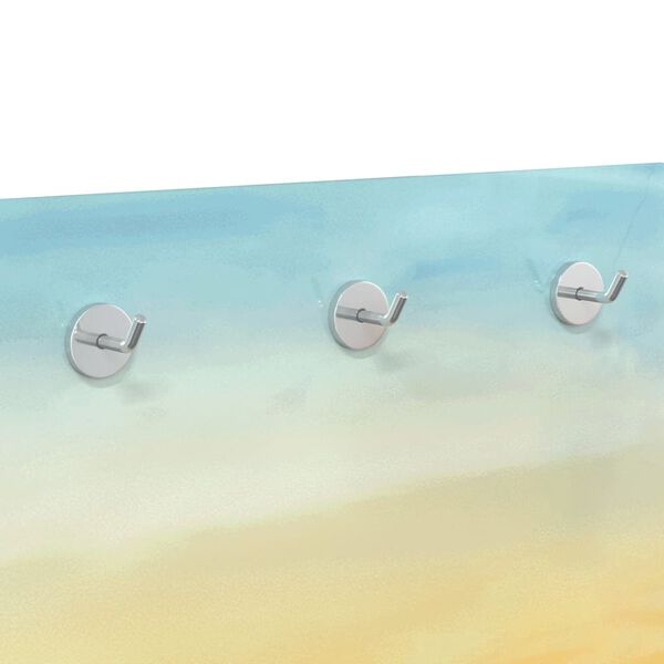 vidaXL Cabide de parede 125x50 cm vidro temperado sunshine lake