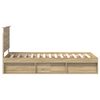 vidaXL Estrutura da Cama com cabeceira Carvalho Sonoma 90 x 190 cm