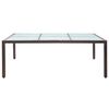 vidaXL Mesa de jantar p/ exterior 200x150x74 cm vime PE castanho