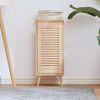 vidaXL Porta de arm&aacute;rio com design de persiana pinho maci&ccedil;o
