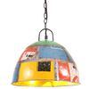 vidaXL Candeeiro suspenso vintage indust. redondo 25W 31cm E27 multicor