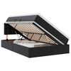vidaXL Cama com arruma&ccedil;&atilde;o e colch&atilde;o Preto 120 x 190 cm Couro Sint&eacute;tico
