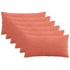 vidaXL Capa almofada 6 pcs ALMELO Laranja Vermelho 40 x 80 cm cord&atilde;o