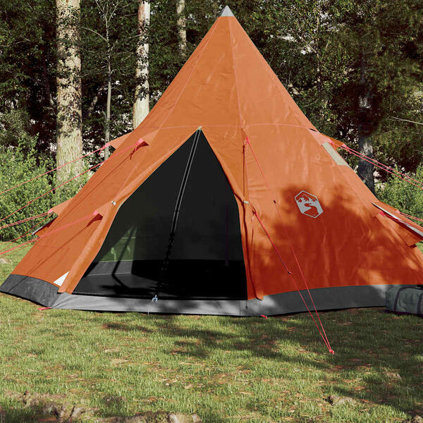 vidaXL Tenda de campismo tipi para 4 pessoas impermeável laranja